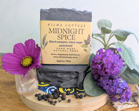 Midnight Spice Soap - Black Pepper, Clary Sage and Patchouli